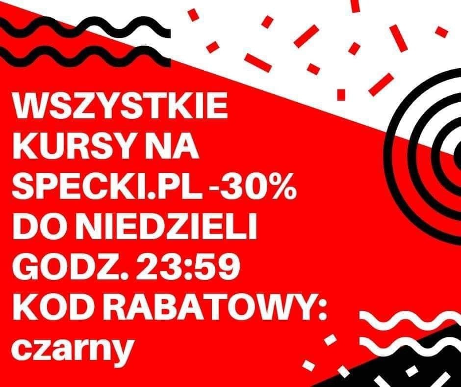 Specki.pl Black Friday promocja -30%
