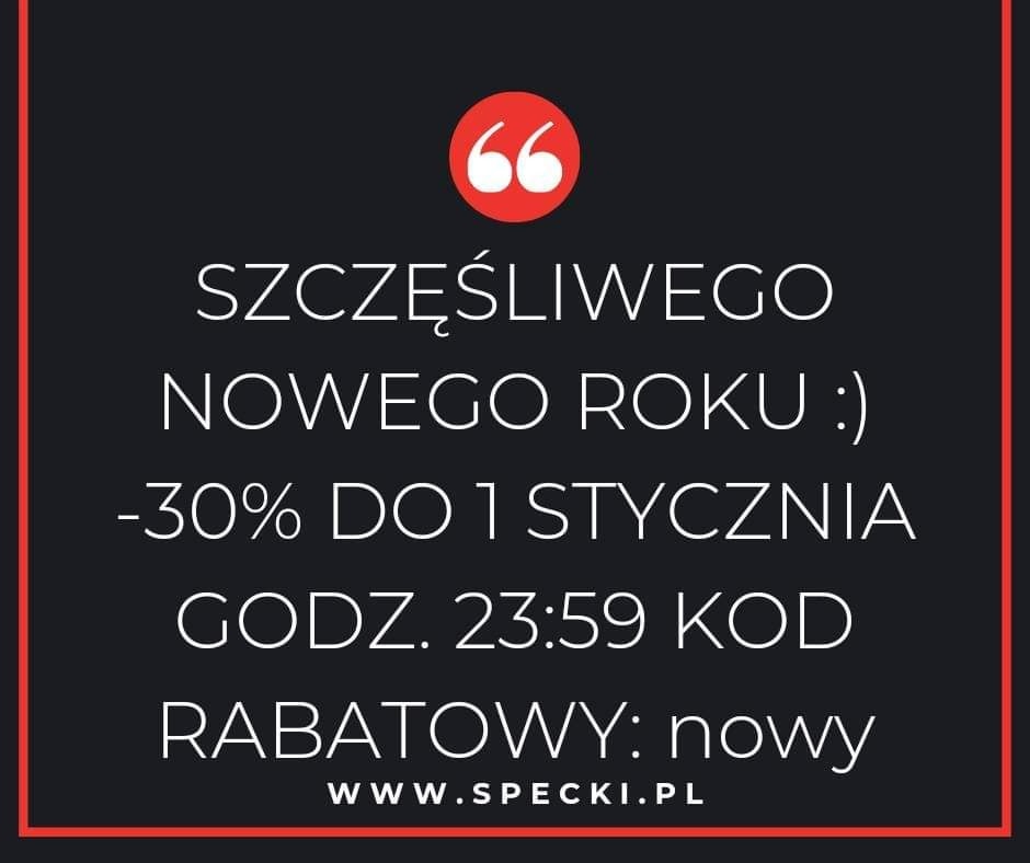Szczęśliwego Nowego Roku - kod rabatowy specki.pl