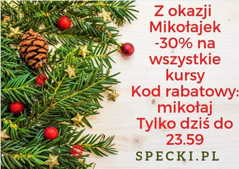 Mikołajki kod rabatowy specki.pl